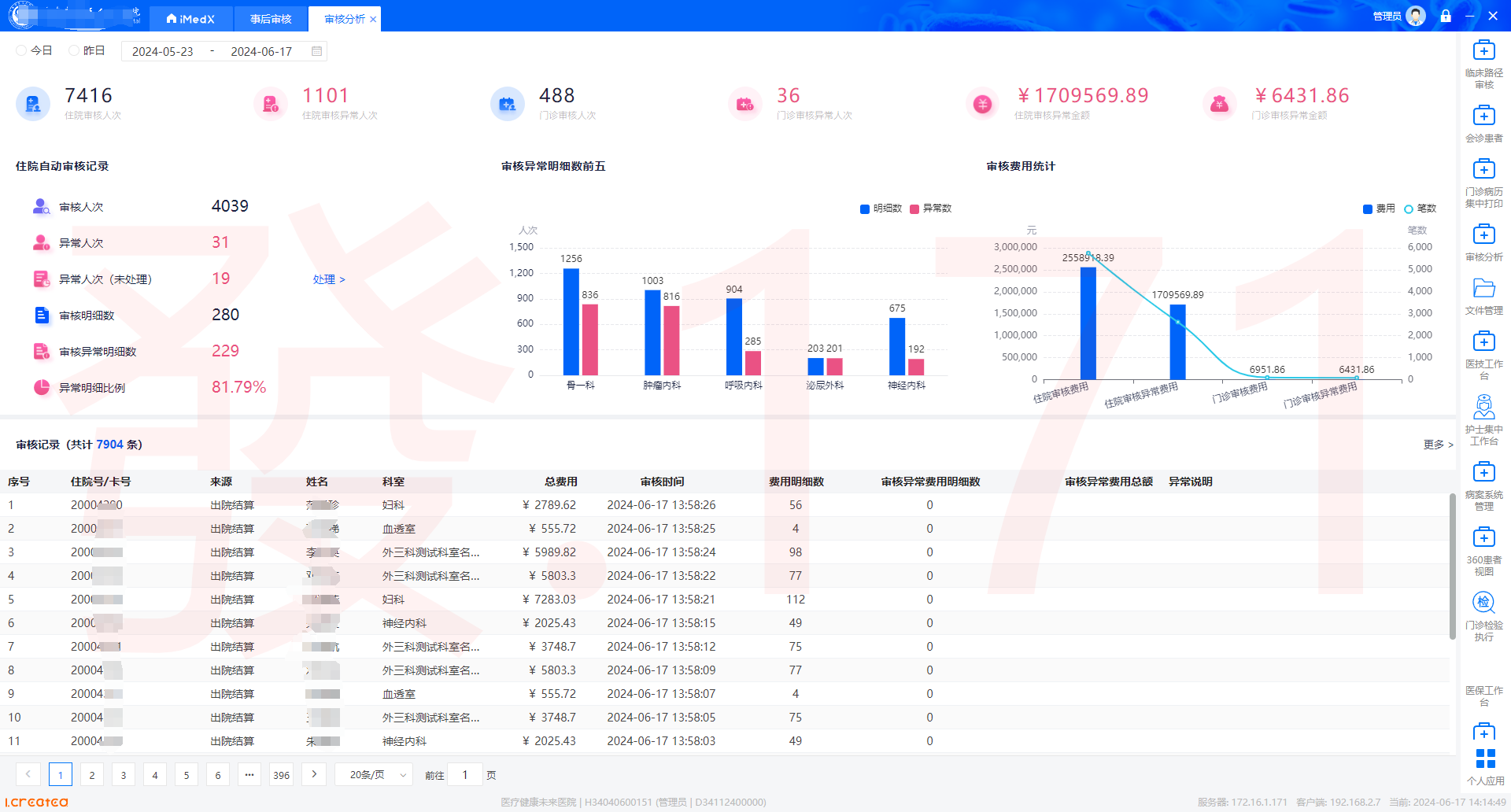 亞創院內飛檢質控管理系統